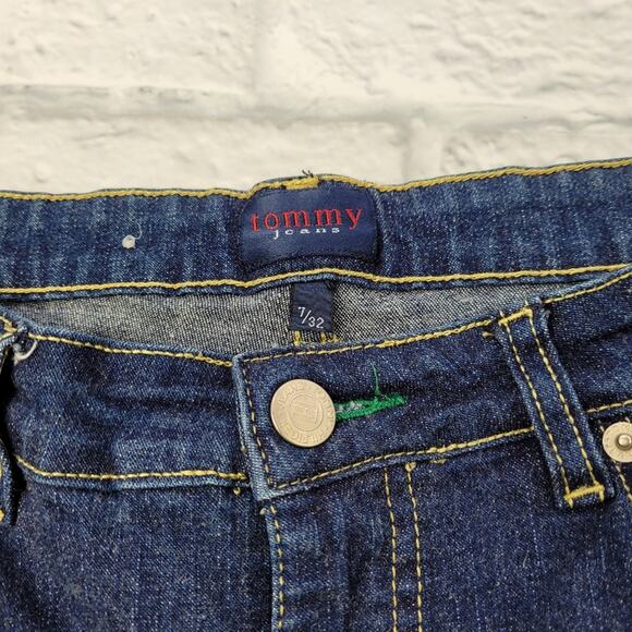 Vintage Y2K Tommy Jeans 1999 Dark Wash Jeans Juniors size 7 - Picture 10 of 16
